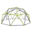 10 Sided Climbing Frame For Outdoor Playground With Colorful Climbing Stones 10Ft Metal Structure - Black / Green - Image 8
