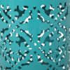Airy - Outdoor Side Table With Lace Cut Design And Metal Frame - Teal - Image 6