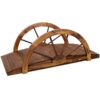 Wooden Garden Bridge Arc Footbridge With Half Wheel Railings Solid Fi - Brown - Image 8
