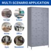 15 Door Lockers With Lock For Storage In Home, Gym, Office, And School - Gray - Image 6