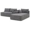 2 Pices Free Combination Minimalist Style Modular Sectional, Wrinkle Resistant Couch Set L Shaped Compressed Sofa For Living Room - Gray - Image 9