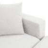 Modern Sectional Sofa With Throw Pillows, Cloud L Shaped Couch Set With Wide 4 Seat Comfy Couch Set With Movable Ottoman - White - Image 14