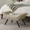 Hariata - Contemporary Fabric Tufted Ottoman Bench - Beige - Image 5