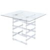 Nadie - Clear Glass Top Counter Height Table - Chrome - Image 3
