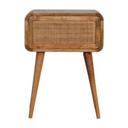 Mini Woven Nightstand - Oak
