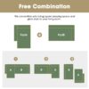 Modular Sectional Living Room Sofa Set, Modern Minimalist Style Couch, Upholstered Sleeper Sofa Salon, 2 Piece Free Combination, L-Shape - Green - Image 19