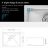 23" Undermount Kitchen Sink, 16 Gauge, 9" Deep Single Bowl - Brushed Nickel - Image 5