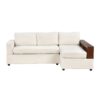 Sectional Sofa Upholstered Sofa Couch With Reversible Armrests For Living Room - Beige - Image 25