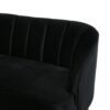 Modern Classic Shell Backed Loveseat - Black - Image 9