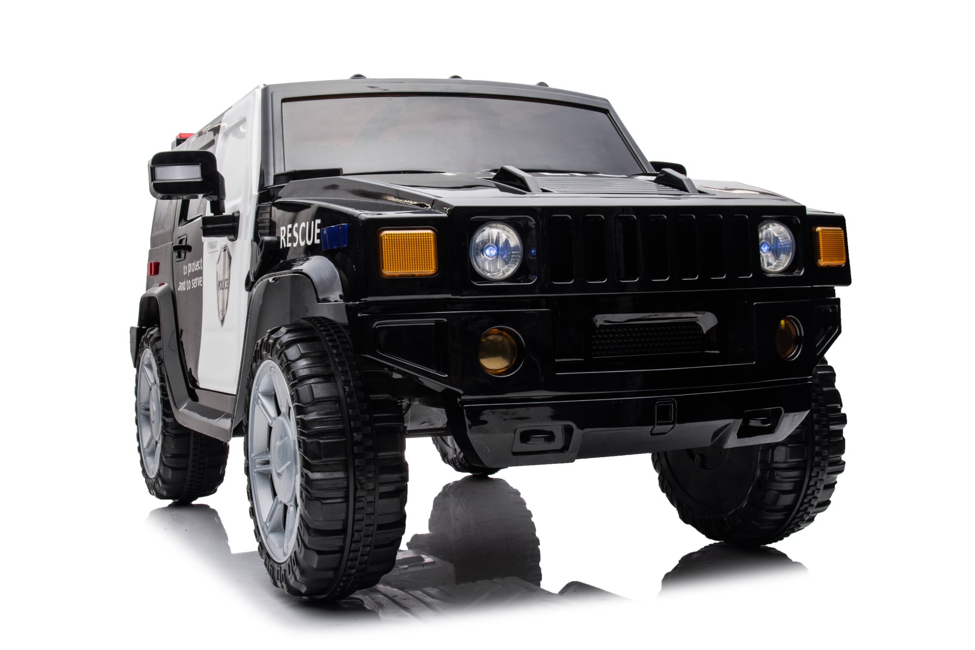 12V7A 30W*2 Four-Wheel Drive Leather Seat One Button Start, Forward And Backward, High And Low Speed, Music, Front Light, Power Display, Two Doors Can Open, 2.4G R / C, Seat Belt Four Wheel Absorber - Black - Image 9
