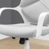 Office Chair, Adjustable Height, Swivel, Ergonomic, Armrests, Modern - White - Image 9