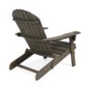 Zenithia - Outdoor Foldable Adirondack Chair With 2 Cup Holders - Gray - Image 6