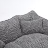 Comfortable Dual Beanbag Chair With High Resilience Foam Core For 2 People - Gray - Image 16