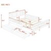 Full Size Platform Bed With Guardrails On Both Sides And 2 Storage Drawers - Gray - Image 11