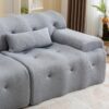 Large Size 2 Seater Sofa, Pure Foam Comfy Sofa Couch, Modern Lounge Sofa For Living Room, Apartment - Light Gray - Image 8