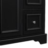 36'' Transitional Bathroom Vanity With Sink, Soft Close Doors, Adjustable U Shaped Shelf, 3 Drawers Including Divided Drawer - Black - Image 17