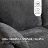 Minimalist 800Lbs Down Filled Sofa, Multiple Colors, Chenille - Gray - Image 14