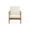 Birdsong - Outdoor Club Chair With Slat Back And Seat Cushion - Beige - Image 4