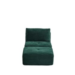 Compressed Sofa, Single Chaise Longue, Movable Ottoman For Living Room - Green