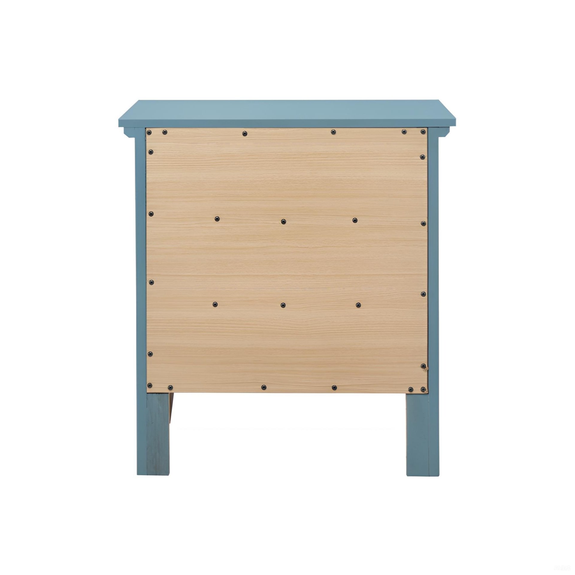 3 Drawer Nightstand - Teal - Image 5