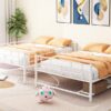 Full Over Full Bunk Bed With Shelf And Guardrails - White - Image 14