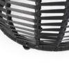 Arias - Boho Side Table With Tempered Glass Top And Rattan Wrap - Black - Image 9