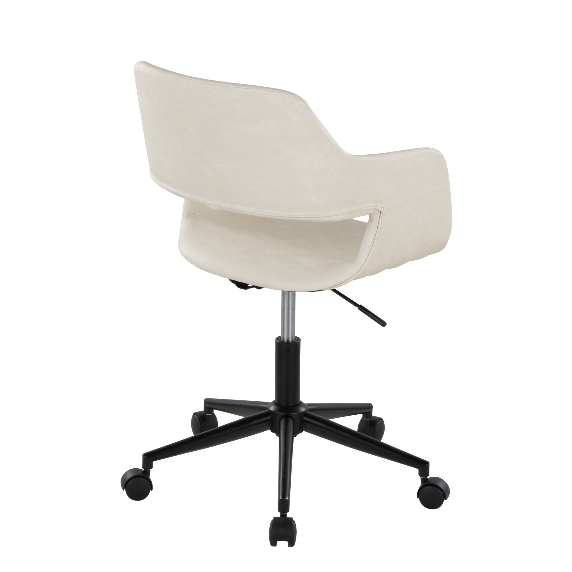 Margarite - Contemporary Task Chair - Black / Cream - Image 3