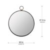 Wall Mirror With Frame, Contemporary Minimalist Accent Mirror For Living Room, Foyer, Entryway, Bedroom - Black - Image 3