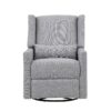 Pronto - Swivel Glider Recliner With Pillow - Rich Gray - Image 2