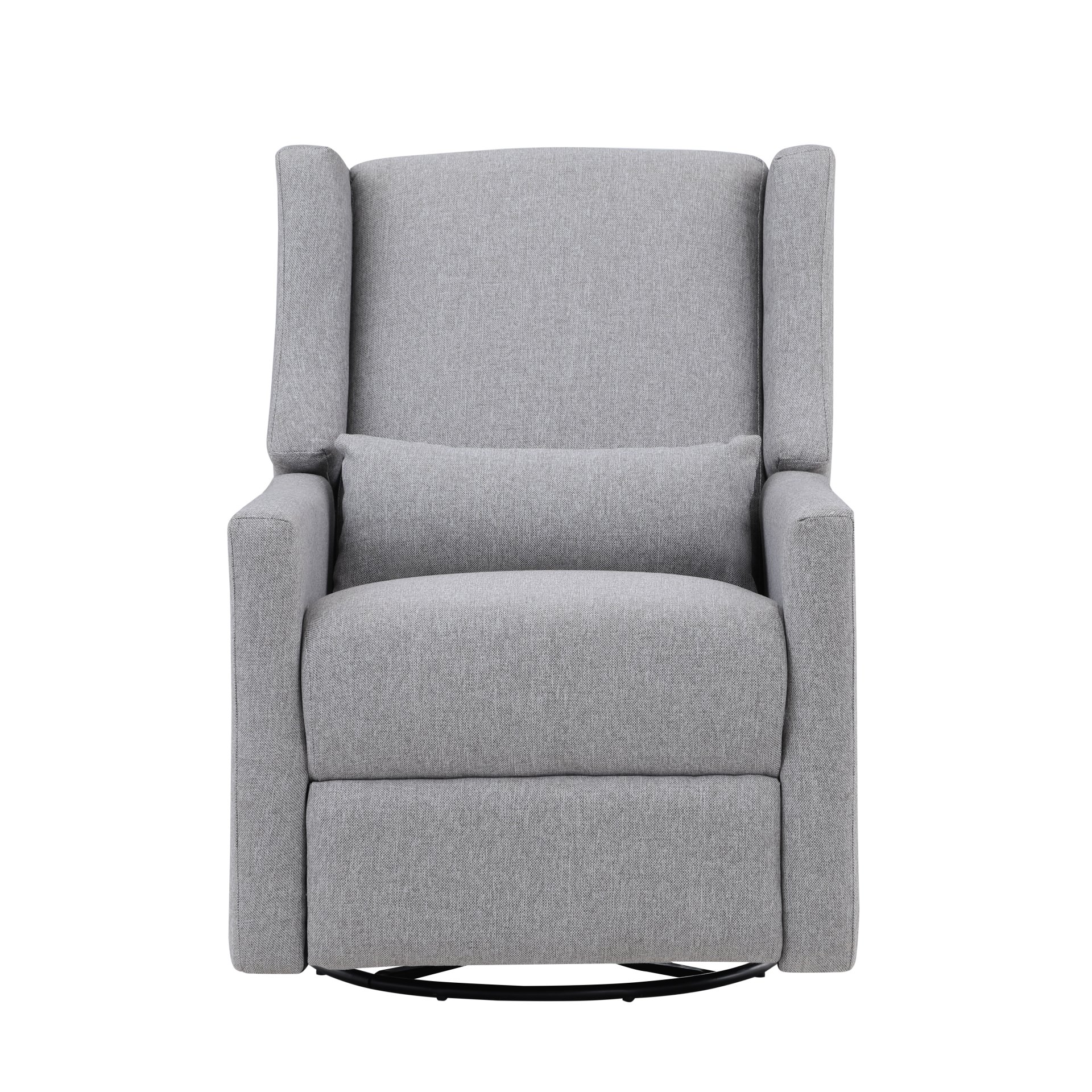 Pronto - Swivel Glider Recliner With Pillow - Rich Gray - Image 2