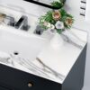 Marble Vanity Top With Undermount Sink And Backsplash, Sintered Stone - Carrara White - Image 7