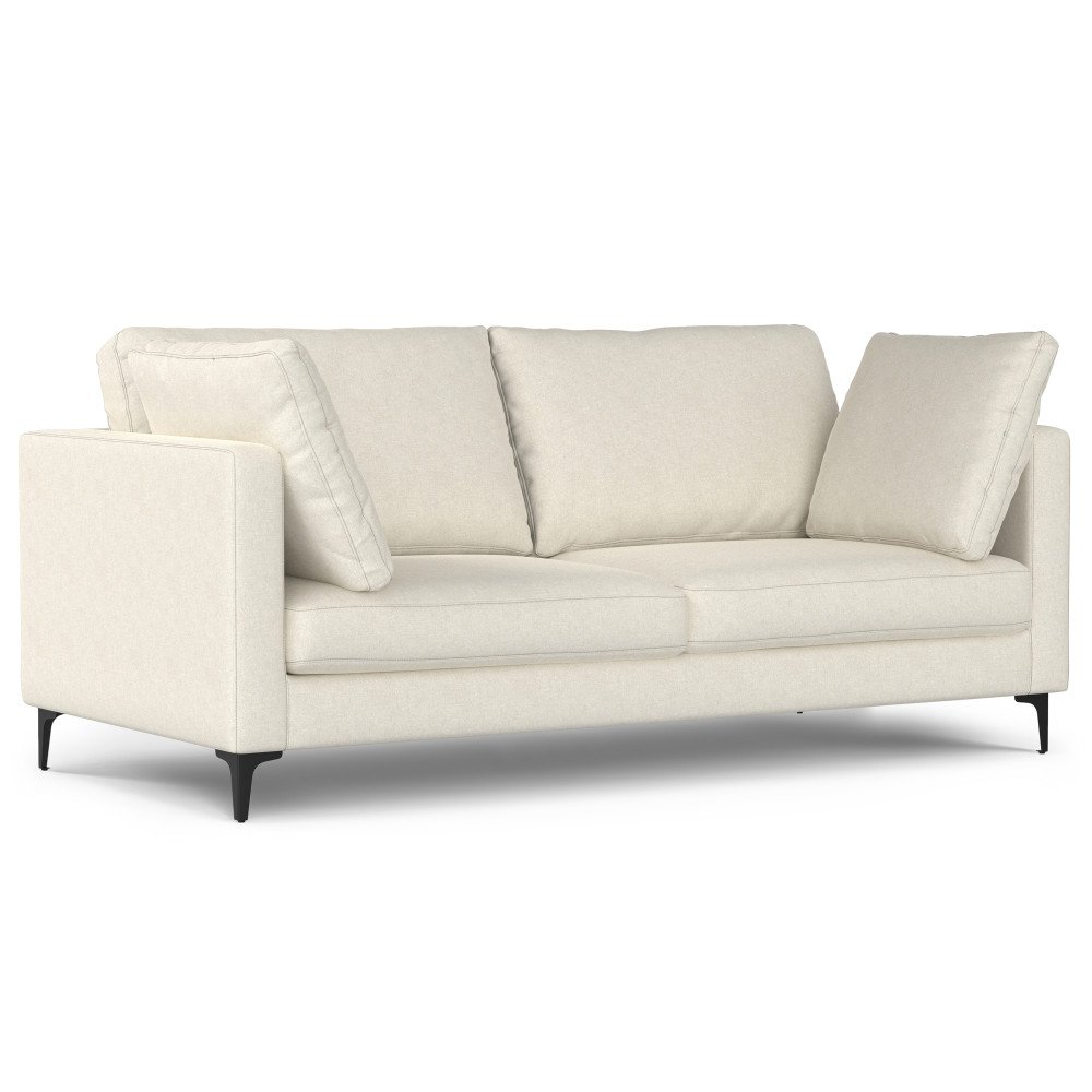 Ava - Mid Century Sofa, Upholstered - Cream - Image 7