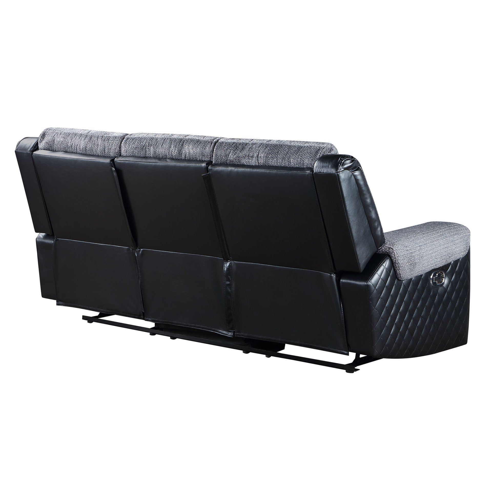 Alicia - Reclining Sofa - Gray / Black - Image 5