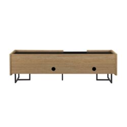Contemporary Low Profile TV Stand For TVs Up To 65" - Coastal Oak