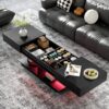 Extendable Coffee Table, Multifunctional Adjustable Coffee Table With Hidden Storage Space For Living Room - Black - Image 3