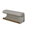ModernLeather Upholstered Entryway Bench With LED Sensor Light Ottoman For Living Room, Or End Of Bed - Gray - Image 5
