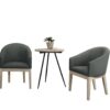 Neroli - Fabric Accent Chairs And Side Table Living Room (Set of 3) - Gray - Image 10