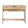 Transitional Reeded Lift Top Desk With Drawer - Oak - Image 2