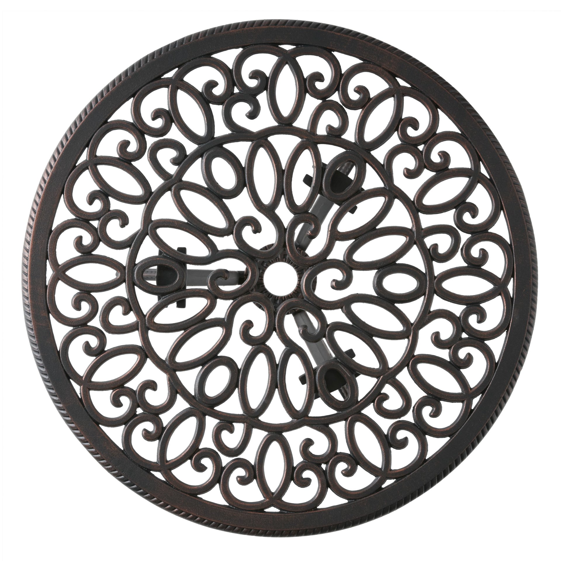 Charleston 3 Pieces Cast Bistro Set - Copper - Image 13