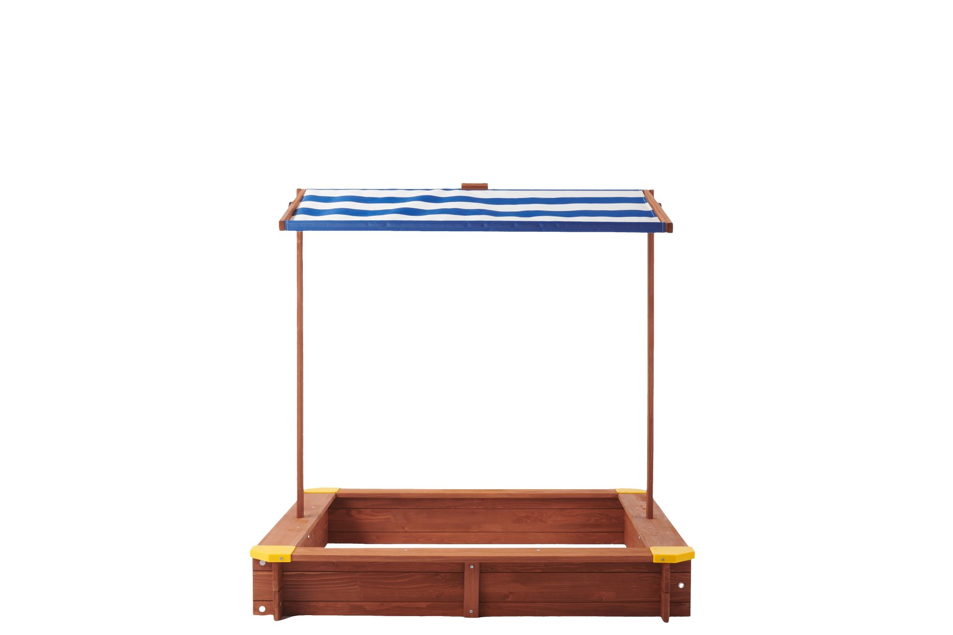 Kids Sandbox With Cover, Sand Box With Adjustable Canopy, Large Outdoor Cedar Sandpit For Backyard Play - Reddish Brown - Image 10
