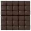 Harrison - Small Square Coffee Table Storage Ottoman - Brown - Image 3