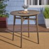 Outdoor Rustic Acacia Wood Bar Table With Slat Top - Teak - Image 2