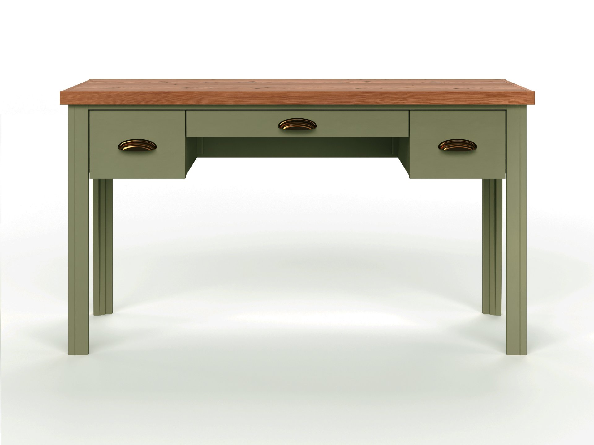 Vineyard - Writing Desk - Sage Green And Fruitwood - Image 3