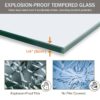 Double Sliding Shower Door, Semi Frameless Bypass Bathroom Sliding Door With 1 / 4" (6Mm) Tempered Glass For Walk In Shower - Brushed Nickel - Image 8
