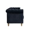 Chesterfield - Velvet Sofa 84.65" For Living Room - Black - Image 5