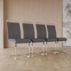 Modern Dining Chairs (Set of 2), Side & Kitchen Chairs With Padded Seat High Back, For Dining, Kitchen, Living Room - Gray - Image 2