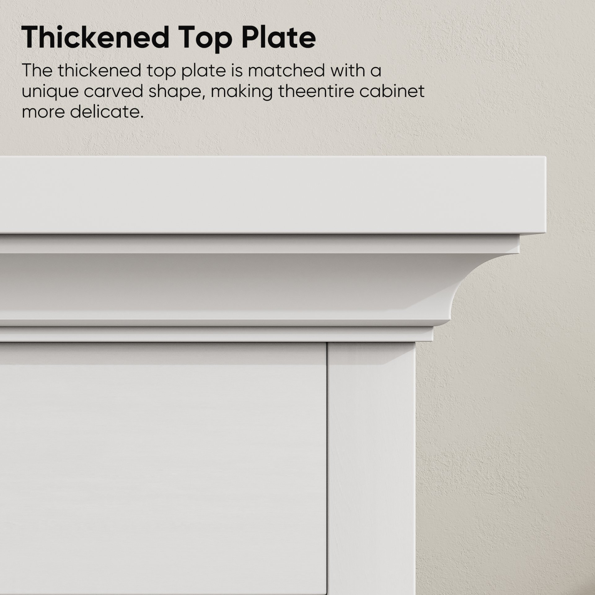 White 2 Door Rattan Storage Cabinet With Adjustable Partition, Medieval Modern Independent Buffet Cabinet, Multifunctional Decorative Cabinet Suitable For Living Room, Kitchen, Bathroom - White - Image 7