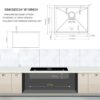 Undermount Laundry Workstation Sink 24" X 18" X 13" With Deep Single Bowl And Accessories - Brushed Nickel - Image 6