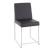 Fuji - Contemporary, High Back Dining Chair (Set of 2) - Black - Image 2