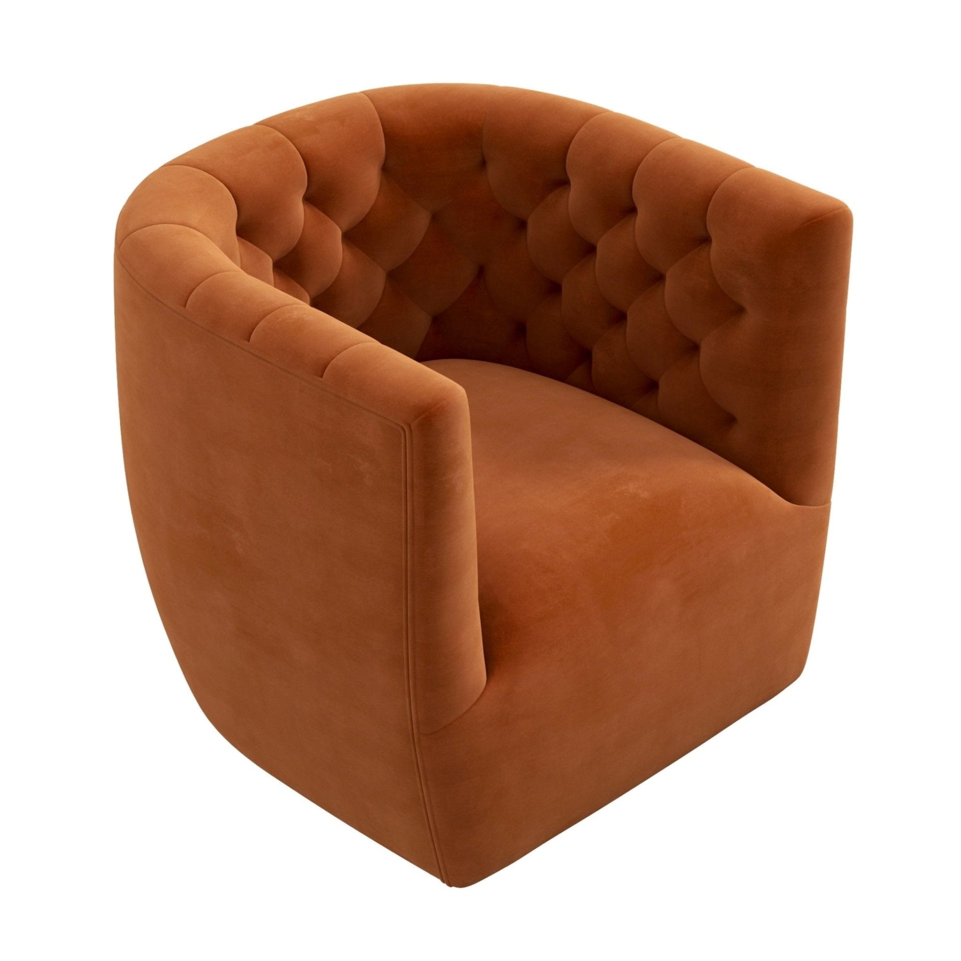 Delaney - Swivel Chair - Burnt Orange - Image 10